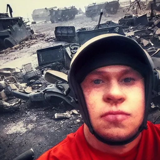 Image similar to last selfie ever taken world war 3