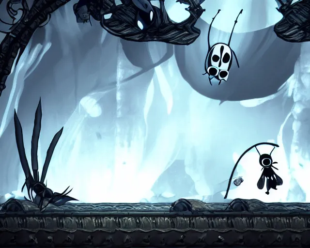 Prompt: screenshot of hollow knight