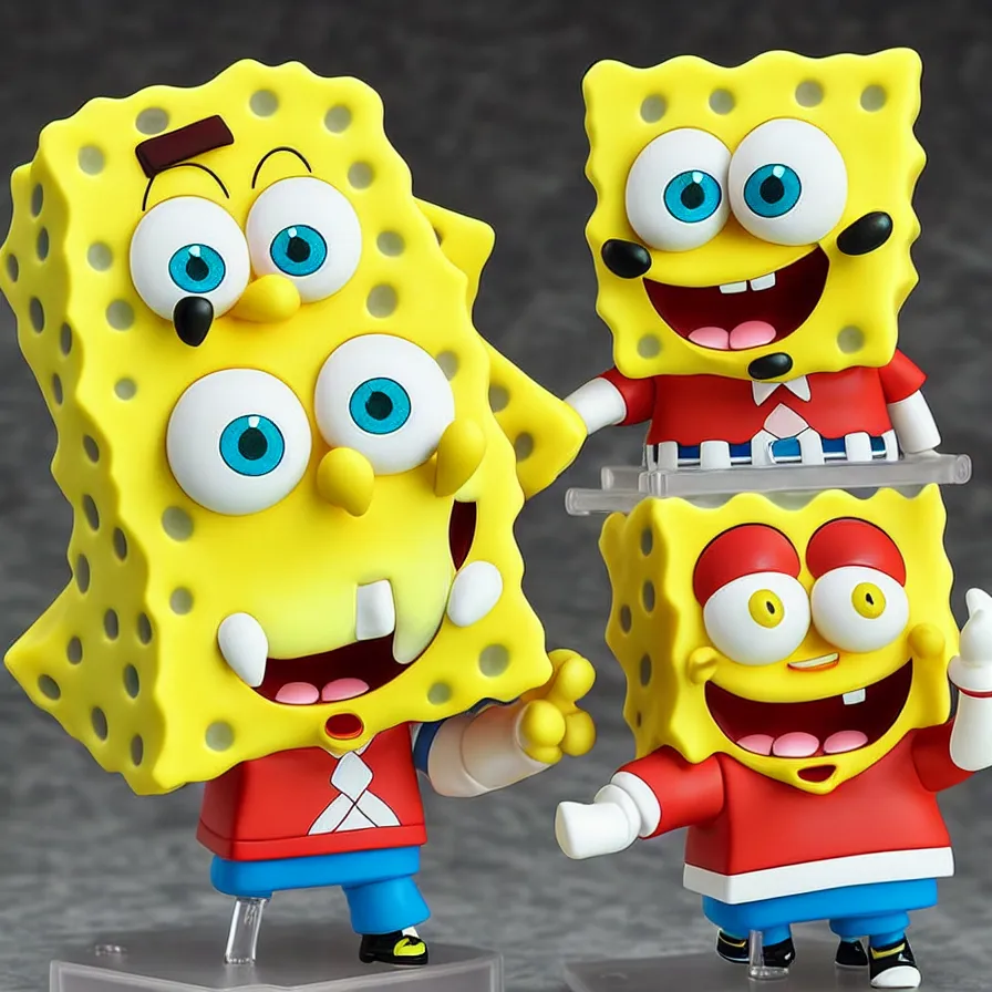 Image similar to spongebob, an anime nendoroid of spongebob, figurine, detailed product photo