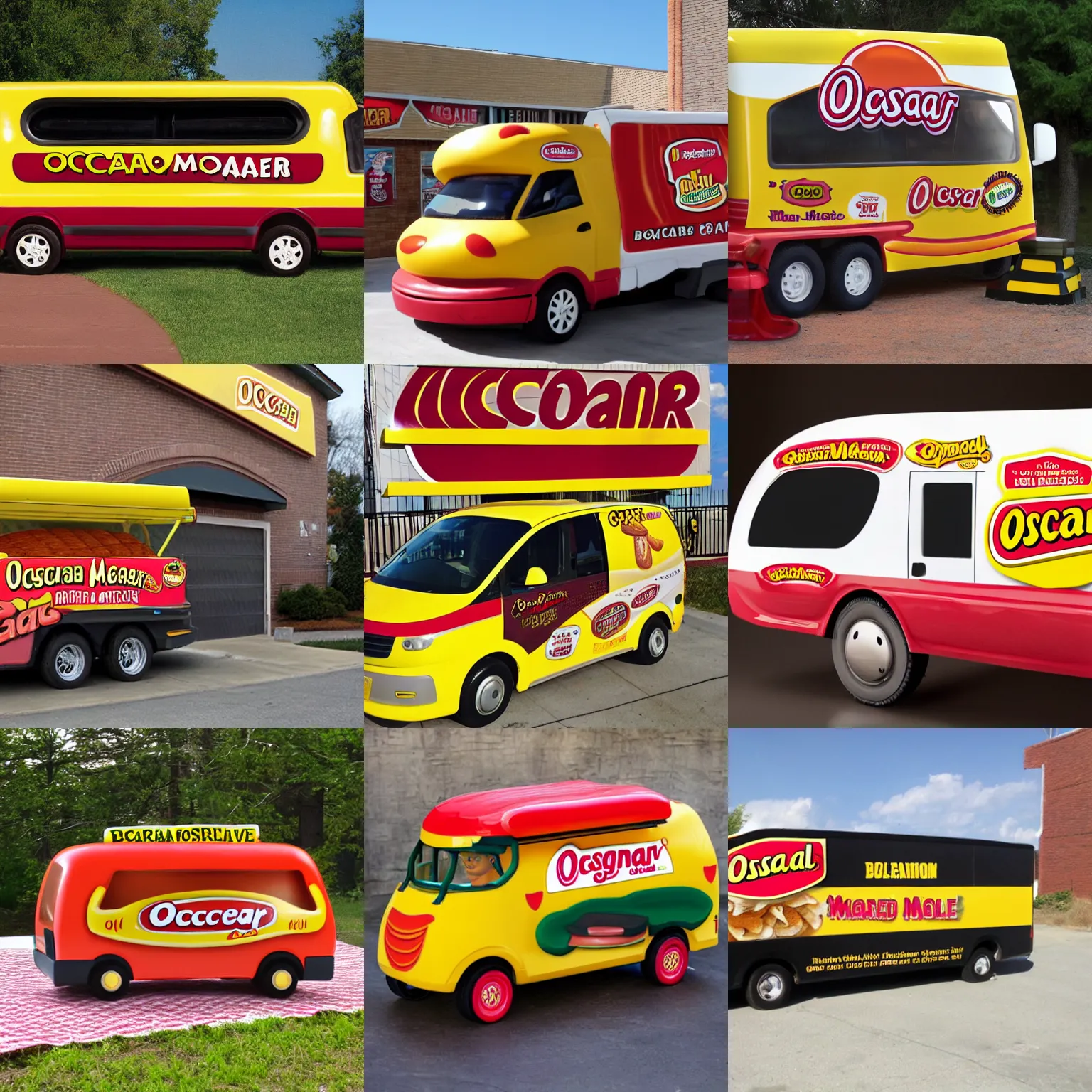 Prompt: Oscar Mayer Bologna-mobile