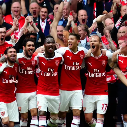 Image similar to Arsenal win the Premier League