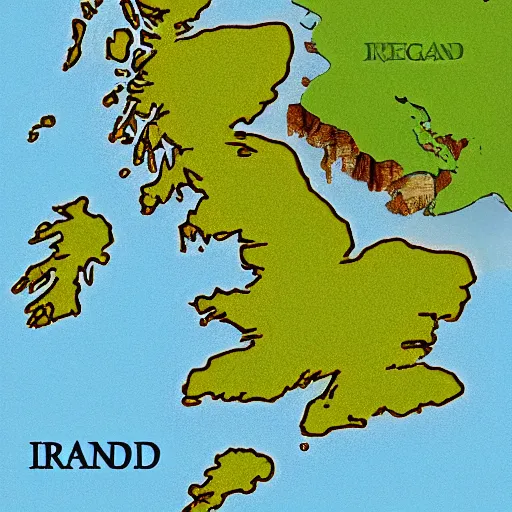 Prompt: Map of Ireland