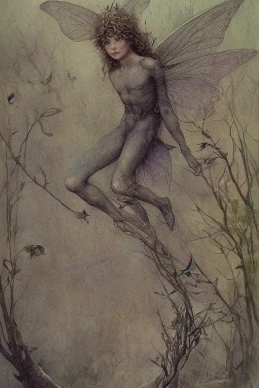 Image similar to a faerie by alan lee