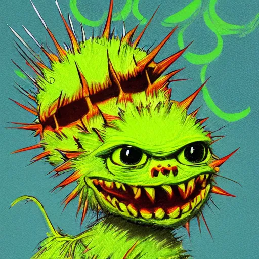 Image similar to a tennis ball monsters, colorful, digital art, fantasy, magic, chalk, trending on artstation, ultra detailed, professional illustration by basil gogos