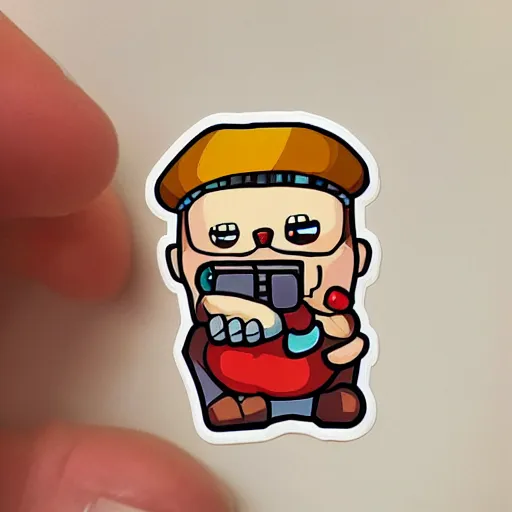 Image similar to cute sticker of baba is you videogame