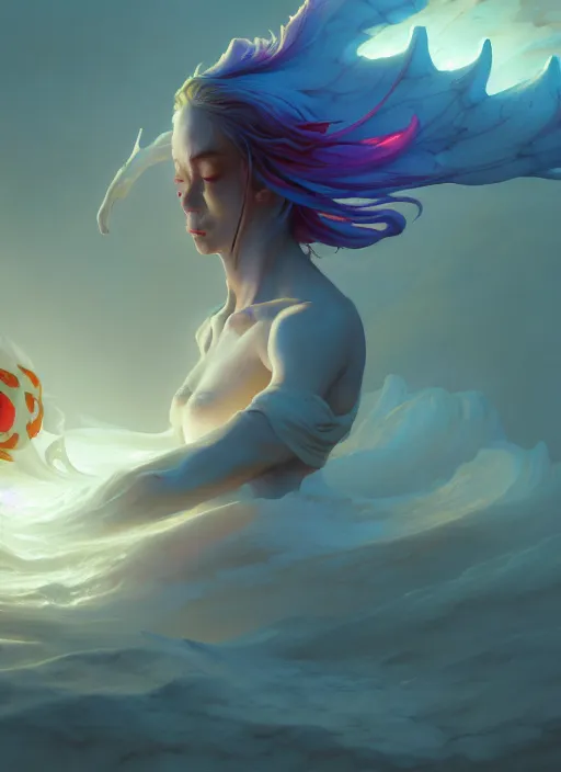 Prompt: subsurface scattering, white, portal to limbo, vibrant colors, octane render, jesper ejsing, james jean, justin gerard, tomasz alen kopera, cgsociety, fenghua zhong, makoto shinkai, koi colors, highly detailed, rim light, art, cinematic lighting, very coherent, hyper realism, 8 k