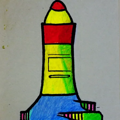 Prompt: 6th grader crayon drawing of CANDU Nuclear Reactor
