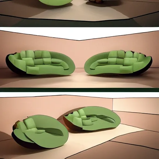 Image similar to A loveseat in the style of an avocado, an avocado loveseat, an avocado couch, trending on artstation, artstationHD, artstationHQ, 4k, 8k