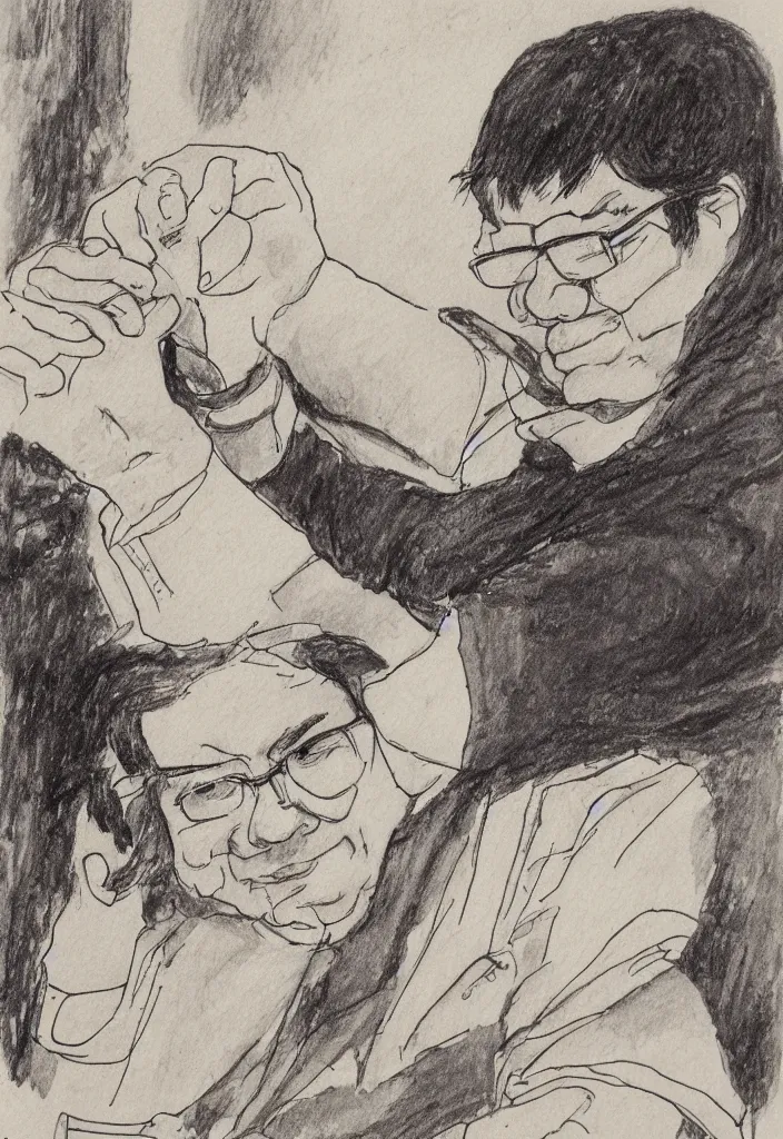 Prompt: Yann LeCun drawn on the Rider–Waite tarot.