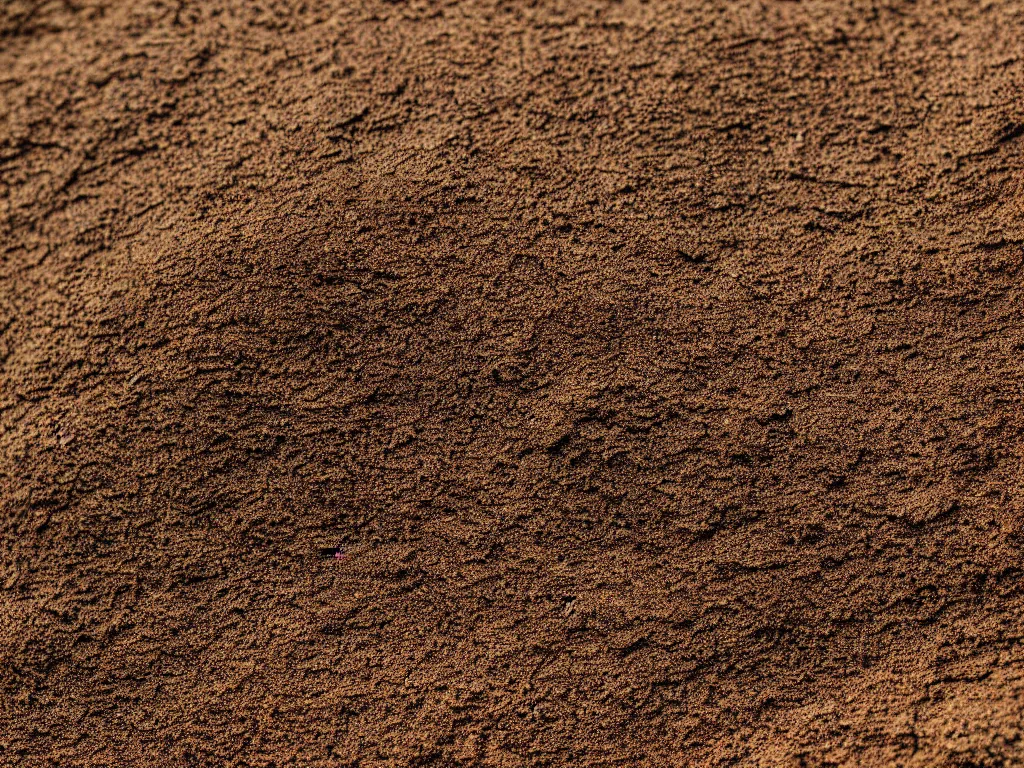 Image similar to a close up of a rounded dirt hill, highly textured