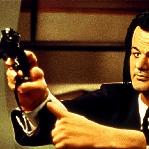 Image similar to bill murray in pulp fiction, movie still, promotional shot