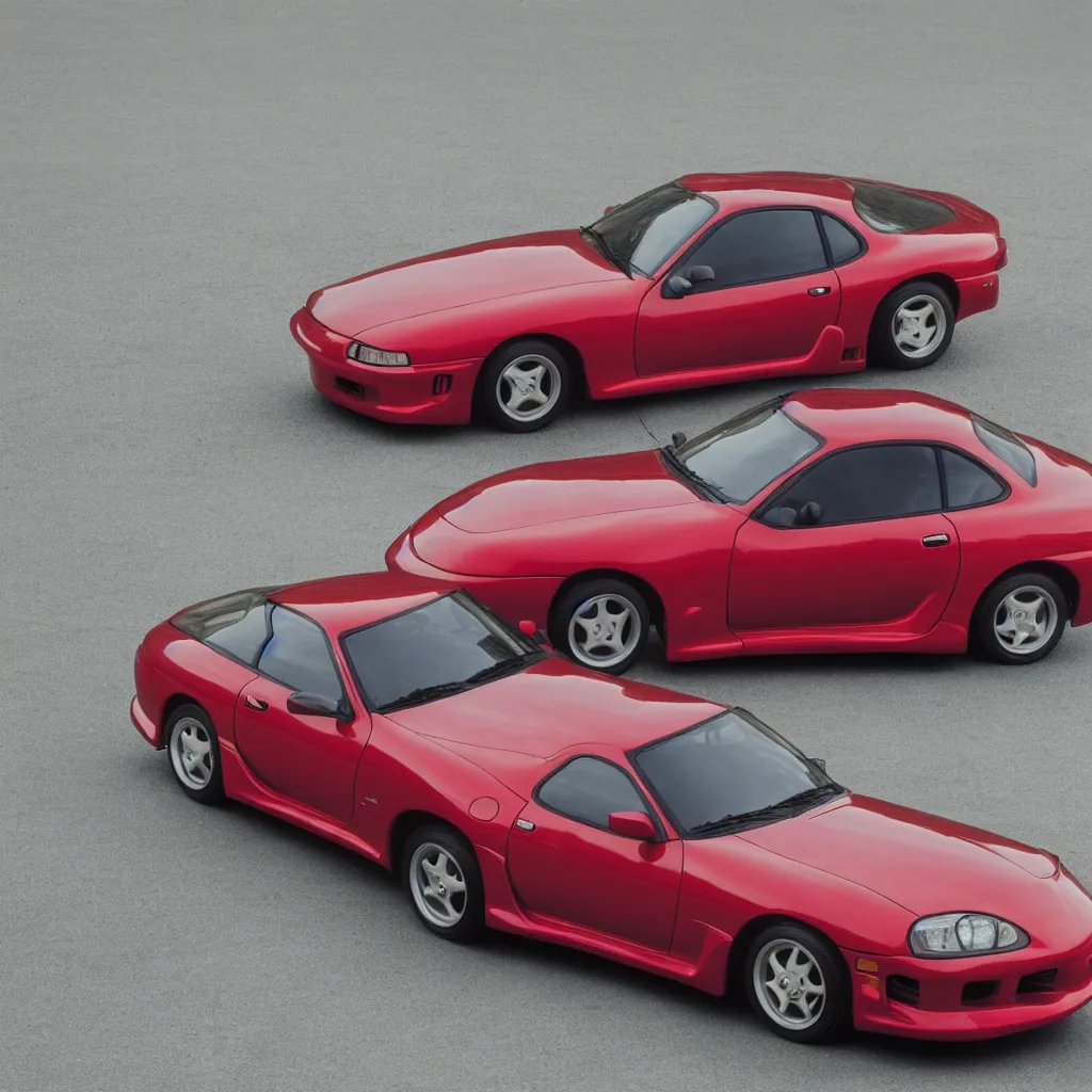Image similar to A professional product photos of a 1998 Toyota Supra