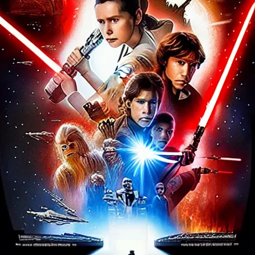 Image similar to a poster for a new Star Wars movie