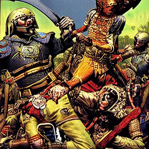 Image similar to battle of hastings, richard corben