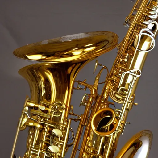 Prompt: baritone saxophone full shot
