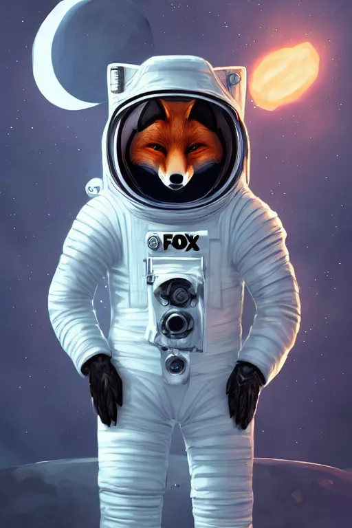 Prompt: A Fox Astronaut, digital painting, artstation, award winning, concept art, sharp focus, cinematic lighting, illustration, cgsociety