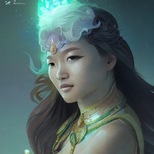 Image similar to asian earth elemental goddess, slice of life, highly detailed, digital painting, artstation, concept art, sharp focus, illustration, cinematic lighting, art by artgerm and greg rutkowski and alphonse mucha