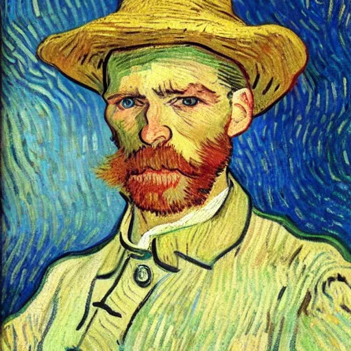 Image similar to nicholas williamson as an 1890s french peasant painted by vincent van gogh