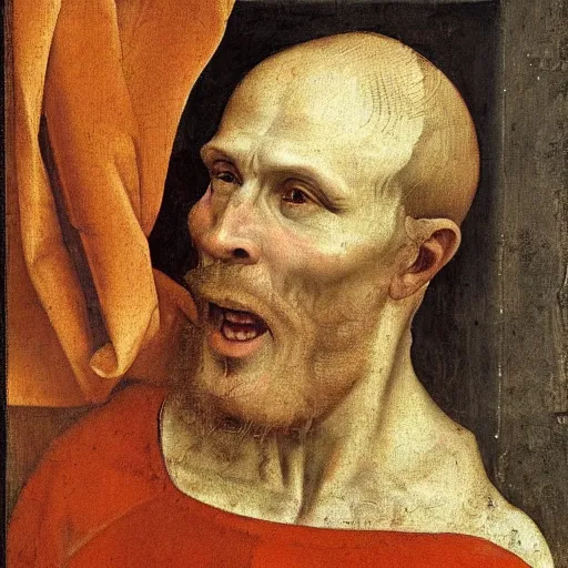 Image similar to A 14th century italian renaissance oil painting of Jerma985, portrait of Jerma985, grainy, realistic, very realistic, hyperrealistic, highly detailed, very detailed, extremely detailed, very neat, very epic, very cool, detailed, trending on artstation