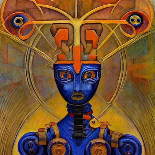 Prompt: ornate robot cat, by annie swynnerton and diego rivera and nicholas roerich and jean delville, symbolist, dramatic lighting, god rays, art brut, rich colors, smooth, sharp focus, extremely detailed, adolf wolfli, by janet fish