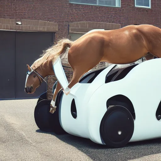 Image similar to photo of a car - horse hybrid