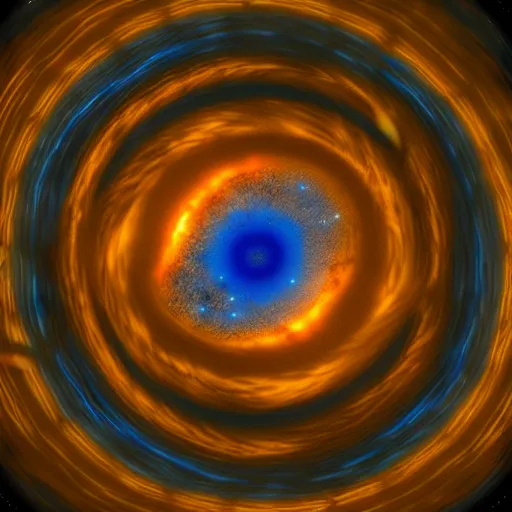 Image similar to gravitational galactic maelstrom, blue fire, vray, highly detailed