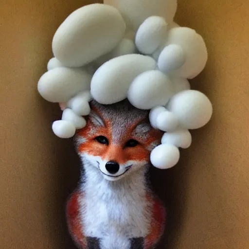 Prompt: 🦊 fox bubble bath 🛀