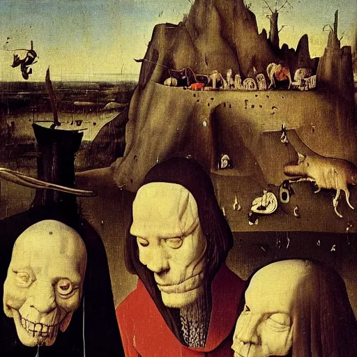 Image similar to rolling stones by hieronymus bosch