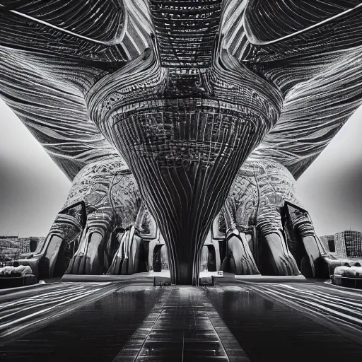 Image similar to a photo of a beautiful intricate futuristic hyper detailed cyber sphynx of egypt, cinematic lighting, taken with tilt shot