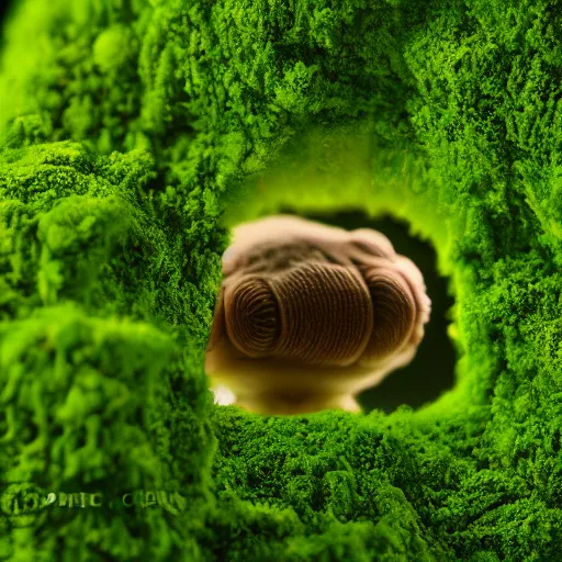 Image similar to Tardigrade-Moss-Piglet electron microscope capture, 4k, HD, Science Monthly photography