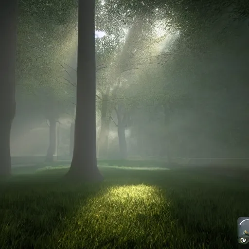 Prompt: photorealistic portal to another dimension in the middle of a forest, foggy, dynamic lighting, sun rays, ray tracing, cinematic, hyperrealism, stunning visuals 8k