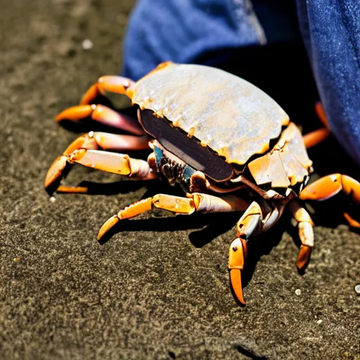 Image similar to an elderly man crab hybrid, canon eos r 3, f / 1. 4, iso 2 0 0, 1 / 1 6 0 s, 8 k, raw, unedited, symmetrical balance, in - frame