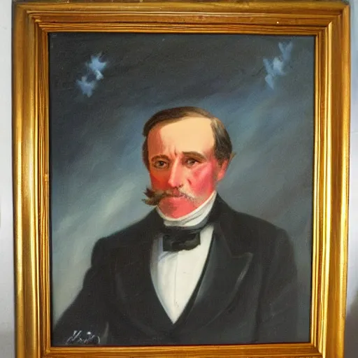 Prompt: vintage painting of president abraham lincon with a magic wand