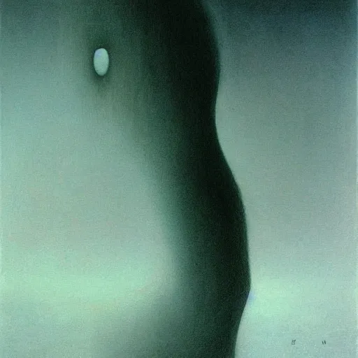 Image similar to witch by Zdzisław Beksiński, oil on canvas