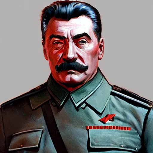 Prompt: joseph stalin as t - 8 0 0 terminator, highly detailed, digital painting, artstation, concept art, matte, sharp focus, illustration, art by artgerm and greg rutkowski and alphonse mucha