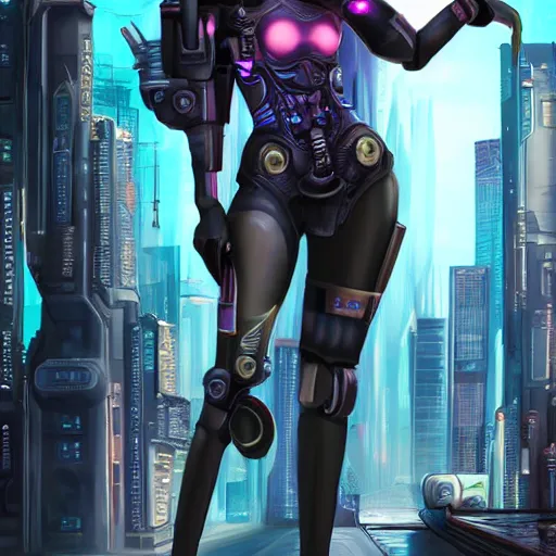 Image similar to cyberpunk anubis female