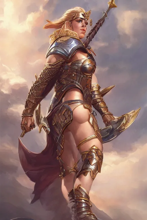 Image similar to amazon valkyrie athena, d & d, fantasy, portrait, highly detailed, headshot, digital painting, trending on artstation, concept art, sharp focus, illustration, art by artgerm and greg rutkowski and magali villeneuve