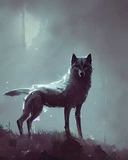 Prompt: wolf, ismail inceoglu