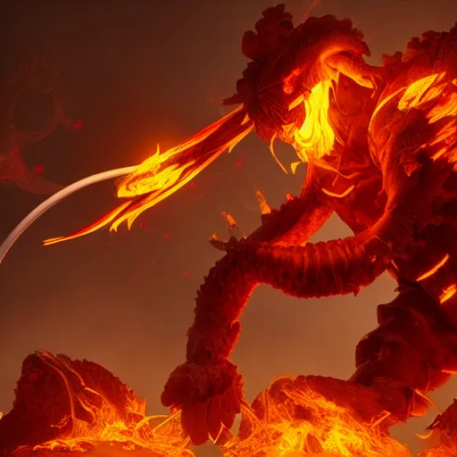 Image similar to fire wielding elemental being, character concept, hyper detailed, fractal, ray tracing, 4k