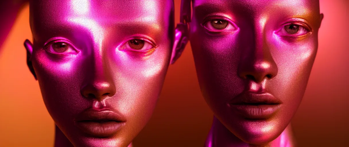 Prompt: hyperrealist highly intricate neoclassical pink iridescent exoskeleton beautifuk god concept art pascal blanche key sage dramatic yellow lighting 8k low angle shallow depth of field