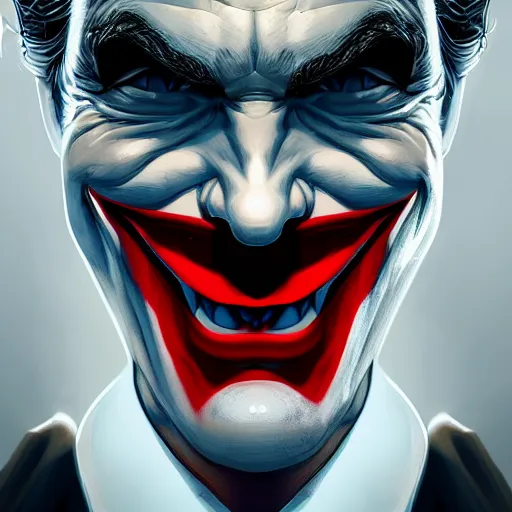 Image similar to Jay Powell as The Joker, digital art, cgsociety, artstation, trending, 4k