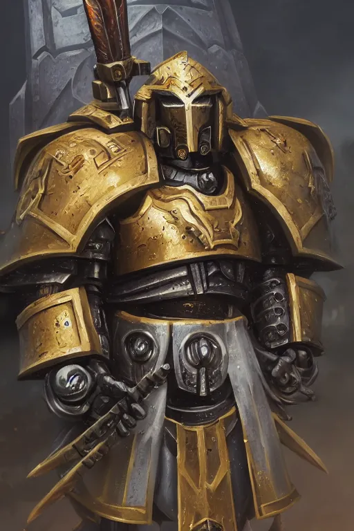 Image similar to armor portrait heros warhammer 4 0 k horus heresy fanart - the primarchs emperor by johannes helgeson animated with vfx concept artist & illustrator global illumination ray tracing hdr fanart arstation zbrush central hardmesh 8 k octane renderer comics stylized