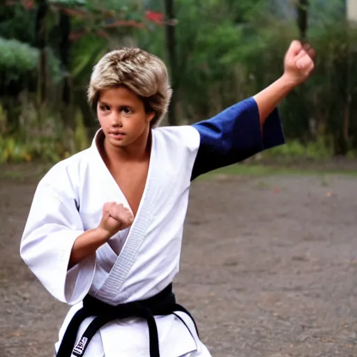 Prompt: bell cranel as karate kid