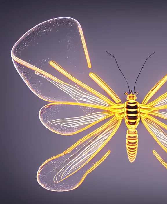 Image similar to opulent transparent clear see - through image of insects, biology, neon lights, clean medical environment, ultra realistic, concept art, art nouveau, photorealistic, octane render, 8 k, unreal engine. art by chris cunningham and nori inoguchi and sam kaplan and zachary goulko and christopher marley and artgerm