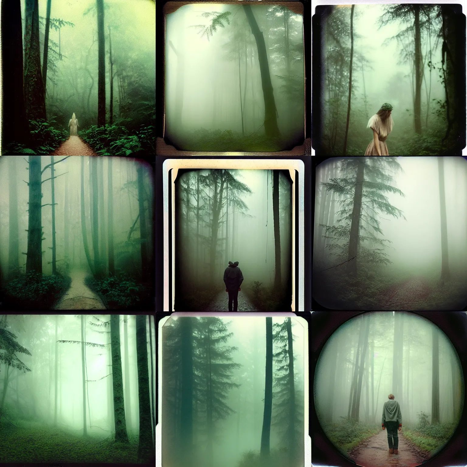 Prompt: mechadelorean, fog, in deep fairy jungle forest jungle, overcast! cinematic focus, old damagaed polaroid photo, vintage, neutral colors, faded!! very soft lights, big overcast, very foggy, full shot by steve hanks, by serov valentin, by lisa yuskavage, by andrei tarkovsky
