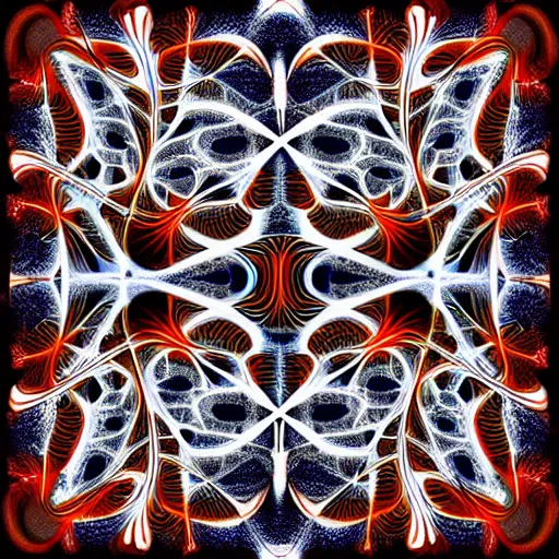 Image similar to A neural network fractal pattern, infinitely repeating