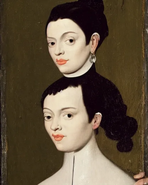 Prompt: a 1 6 0 0 s portrait of kylie jenner