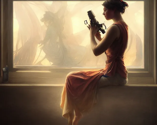 Prompt: photography of erica hopper, deep focus, d & d and mtg, fantasy, intricate, elegant, highly detailed, digital painting, artstation, concept art, matte, sharp focus, illustration, hearthstone, art by artgerm and greg rutkowski and alphonse mucha