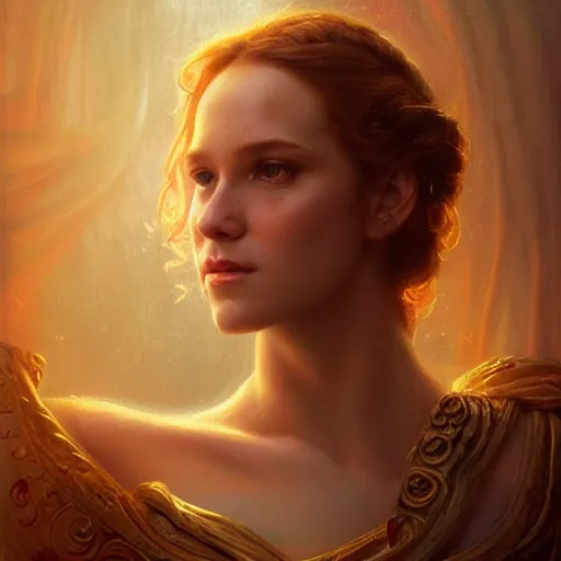 Image similar to majestic gracious regal seductive aphrodite portrait, ancient greece, atmospheric lighting, painted, intricate, volumetric lighting, beautiful, rich deep colours masterpiece, golden hour, sharp focus, ultra detailed, by leesha hannigan, ross tran, thierry doizon, kai carpenter, ignacio fernandez rios