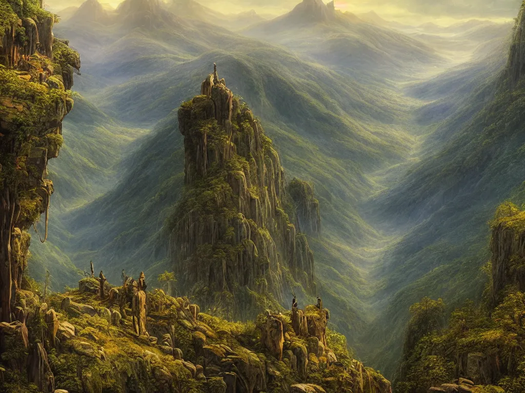 Image similar to a beautiful and highly detailed matte painting of the the appalachian mountains, intricate details, epic scale, insanely complex, 8 k, sharp focus, hyperrealism, very realistic, by caspar friedrich, greg rutowski, james gurney, zeen chin,